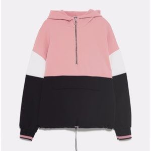 Zara Multicolor Quarterzip Hoodie